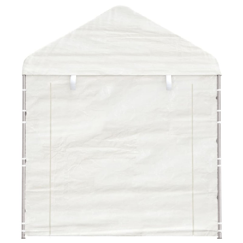 vidaXL Gazebo con Tetto Bianco 15,61x2,28x2,69 m in Polietilene