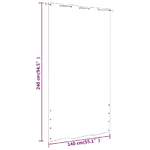 Paravento Balcone Giallo e Arancione 140x240 cm Tessuto Oxford