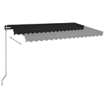 vidaXL Tenda da Sole Retrattile Manuale LED 450x350 cm Antracite