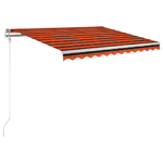 Tenda da Sole Automatica LED Sensore Vento 350x250cm Arancione