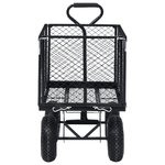 vidaXL Carrello a Mano da Giardino Nero 350 kg