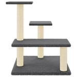 vidaXL Albero per Gatti con Tiragraffi in Sisal Grigio Scuro 61 cm