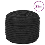 vidaXL Corda Nautica Completamente Nera 20 mm 25 m in Polipropilene