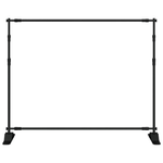 vidaXL Supporti per Fondali 2 pz Neri 254x243 cm in Acciaio