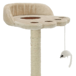 vidaXL Albero per Gatti con Tiragraffi in Sisal 40 cm Beige e Marrone