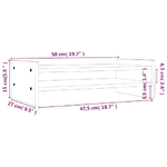 Supporto per Monitor 50x27x15 cm in Legno Massello di Pino