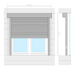 vidaXL Tapparella Avvolgibile in Alluminio 160x150 cm Antracite