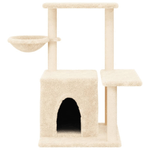 vidaXL Albero per Gatti con Tiragraffi in Sisal Crema 83 cm