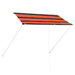 Tenda da Sole Retrattile 250x150 cm Arancione e Marrone