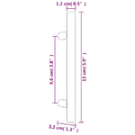 vidaXL Maniglie per Mobili 10pz Bronzo 96mm in Acciaio Inox