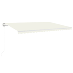 vidaXL Tenda Automatica Sensore Vento e LED 500x300 cm Crema