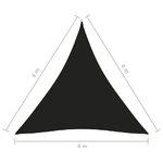 vidaXL Parasole a Vela Oxford Triangolare 4x4x4 m Nero