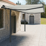 vidaXL Set Pali per Tenda da Sole Antracite 450x245 cm Ferro