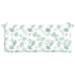 vidaXL Cuscino Panca Giardino con Motivo a Foglie 120x50x7 cm Tessuto