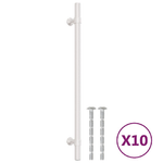 vidaXL Maniglie per Mobili 10 pz Argento 224 mm in Acciaio Inox