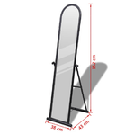 vidaXL Specchio Autoportante a Figura Intera Rettangolare Nero