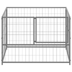 Gabbia per Cani Argento 100x100x70 cm in Acciaio