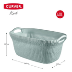 Curver Cesto Portabiancheria Knit 40 L Azzurro