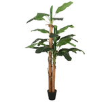 Albero di Banano Artificiale 9 Foglie 120 cm Verde