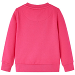 Felpa per Bambini con Pavone in Paillettes Rosa Brillante 116