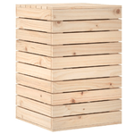 Cesto per Bucato 44x44x66 cm Legno Massello Pino