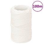 vidaXL Corda Nautica Completamente Bianca 2 mm 100 m in Polipropilene