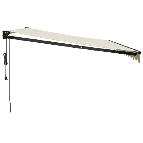 vidaXL Tenda da Sole Retrattile Crema 4,5x3 m in Tessuto e Alluminio
