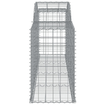 vidaXL Cesti Gabbioni ad Arco 4 pz 300x50x80/100 cm Ferro Zincato