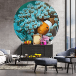 WallArt Carta da Parati Circolare Nemo the Anemonefish 190 cm