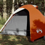 vidaXL Tenda Campeggio 2Persone Grigia e Arancione 264x210x125 Taffetà