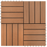 vidaXL Piastrelle per Decking 22 pz 30x30cm 2mq in WPC Marrone