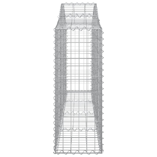 vidaXL Cesti Gabbioni ad Arco 20 pz 200x30x80/100 cm Ferro Zincato