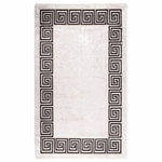 Tappeto Lavabile Bianco e Nero 150x230 cm Antiscivolo