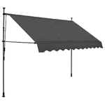 vidaXL Tenda da Sole Retrattile Manuale con LED 250 cm Antracite