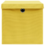 Contenitori con Coperchi 4 pz 28x28x28 cm Giallo