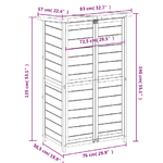 vidaXL Rimessa da Giardino Marrone 83x57x140 cm Legno Massello di Pino