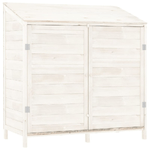 Capanno da Giardino Bianco 102x52x112cm Legno Massello di Abete