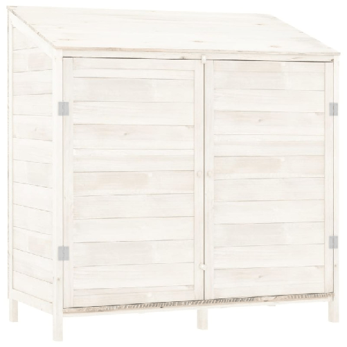 Capanno da Giardino Bianco 102x52x112cm Legno Massello di Abete