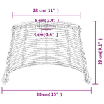 vidaXL Paralume da Soffitto Bianco Ø38x23 cm in Vimini