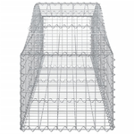 vidaXL Cesti Gabbioni ad Arco 5 pz 200x50x40/60 cm Ferro Zincato