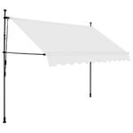 vidaXL Tenda da Sole Retrattile Manuale con LED 300 cm Crema