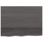 vidaXL Piano Bagno Grigio Scuro 80x60x2 cm Legno Massello Trattato