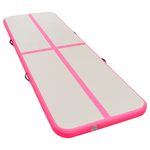 vidaXL Tappetino Ginnastica Gonfiabile con Pompa 600x100x10cm PVC Rosa