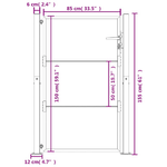 vidaXL Cancello da Giardino 105x155 cm in Acciaio Corten