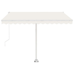 Tenda da Sole Automatica LED e Sensore Vento 350x250cm Crema