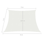 Vela Parasole 160 g/m² Bianca 3/4x3 m in HDPE