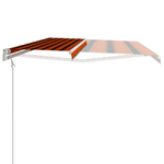 Tenda da Sole Retrattile Automatica 400x300 cm Arancione e Marrone