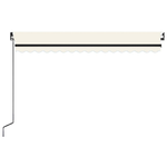 vidaXL Tenda da Sole Retrattile Manuale 450x300 cm Crema