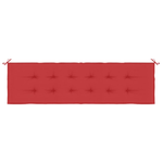 vidaXL Cuscino per Panca Rosso 180x50x3 cm in Tessuto Oxford