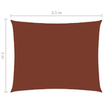 vidaXL Parasole a Vela Tessuto Oxford Rettangolare 2x3,5m Terracotta